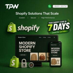 Shopify website development dashboard showing an ecommerce store being designed for online business growth.